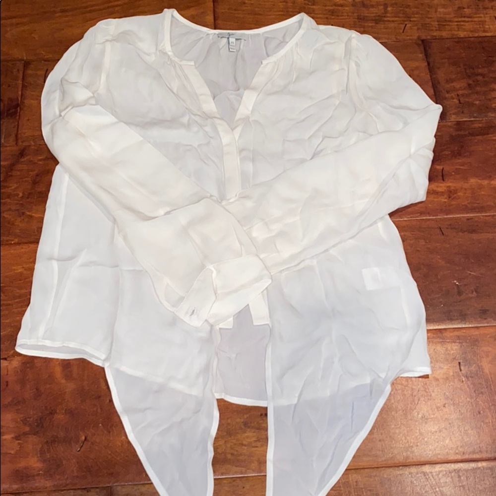 white button down blouse